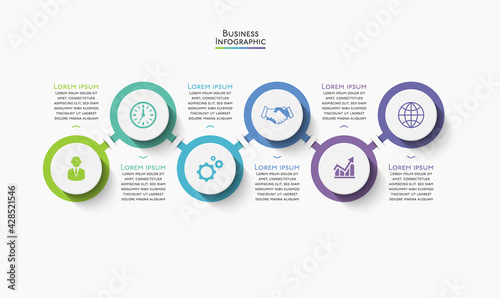 Business data visualization. timeline infographic icons designed for abstract background template milestone element modern diagram process technology digital marketing data presentation chart Vector