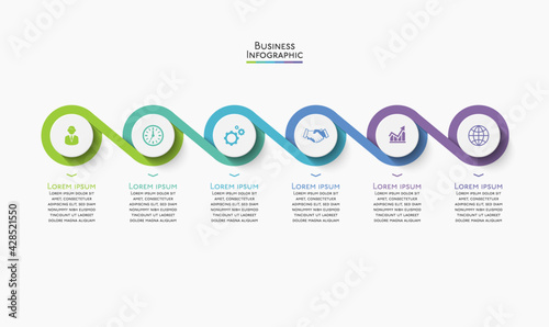 Business data visualization. timeline infographic icons designed for abstract background template milestone element modern diagram process technology digital marketing data presentation chart Vector