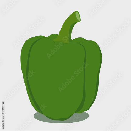 Delicious green bell peppers, sweet pepper