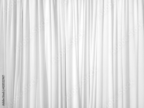 Soft white curtains are simple yet elegant for graphic design or wallpaper