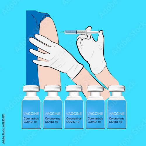 image vector vaccination Healthcare treatment medical concept protection immune, vector illustrations