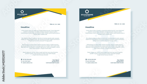 Abstract corporate and modern letterhead template design for your business with full vector