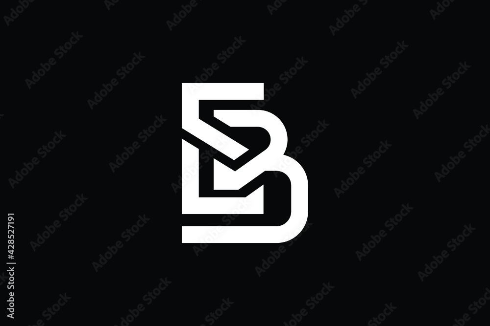 Creative Innovative Initial SB logo and BS logo. SB Letter Minimal luxury Monogram. BS Professional initial design. Premium Business typeface. Alphabet symbol and sign.	