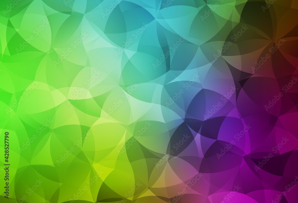 Obraz premium Light Pink, Green vector polygonal template.