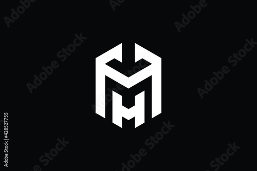 Creative Innovative Initial MH logo and HM logo. HM Letter Minimal luxury Monogram. MH Professional initial design. Premium Business typeface. Alphabet symbol and sign.	