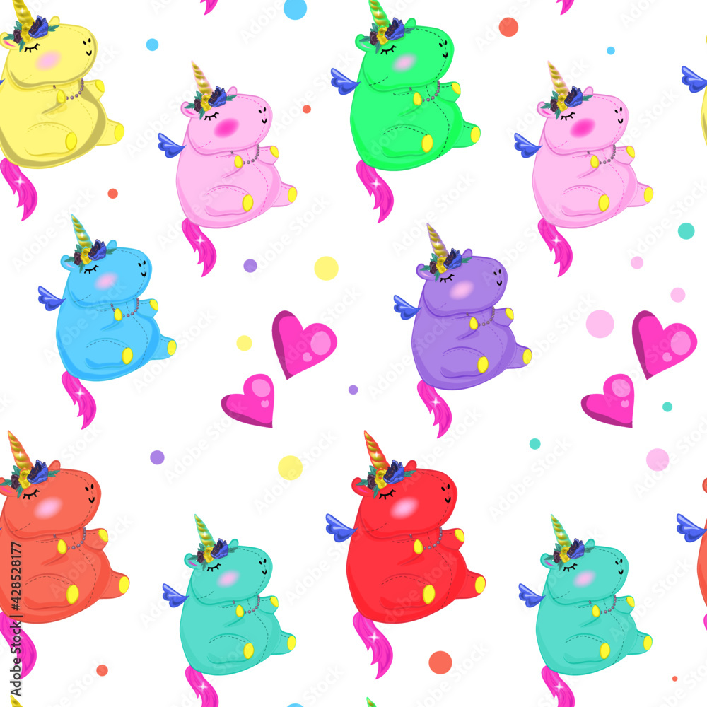 Obraz premium seamless pattern with unicorn 