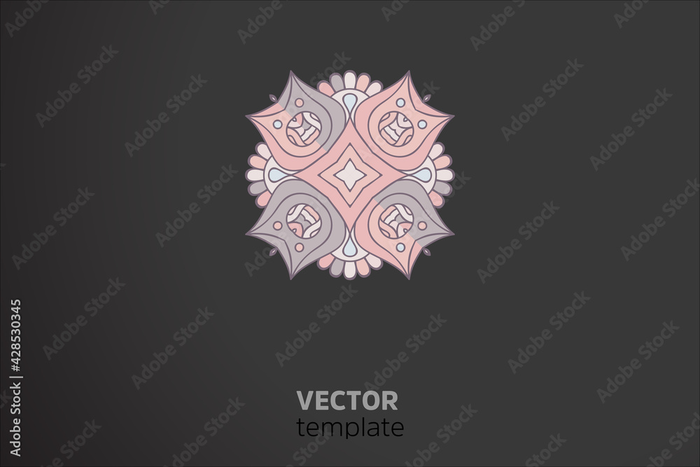 Vector indian Mandala round element Vector indian Mandala round element
