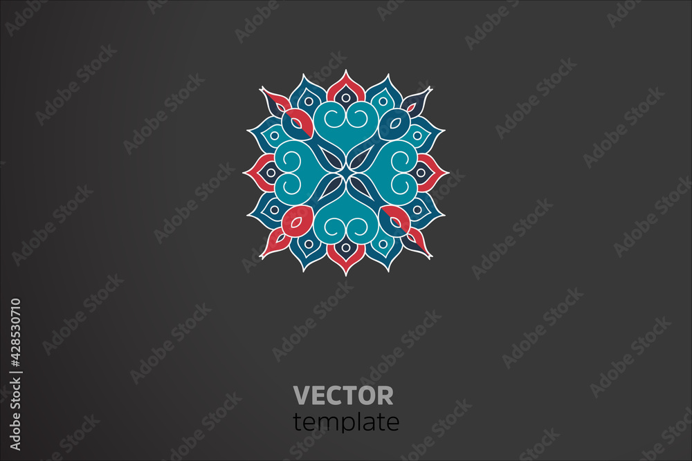 Vector indian Mandala round element Vector indian Mandala round element