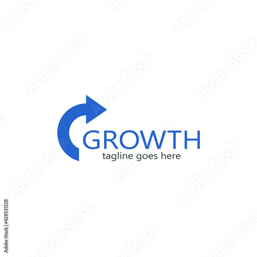 Free Download Draw an arrow with a circular body and the sentence growth next to it - GFXLoad