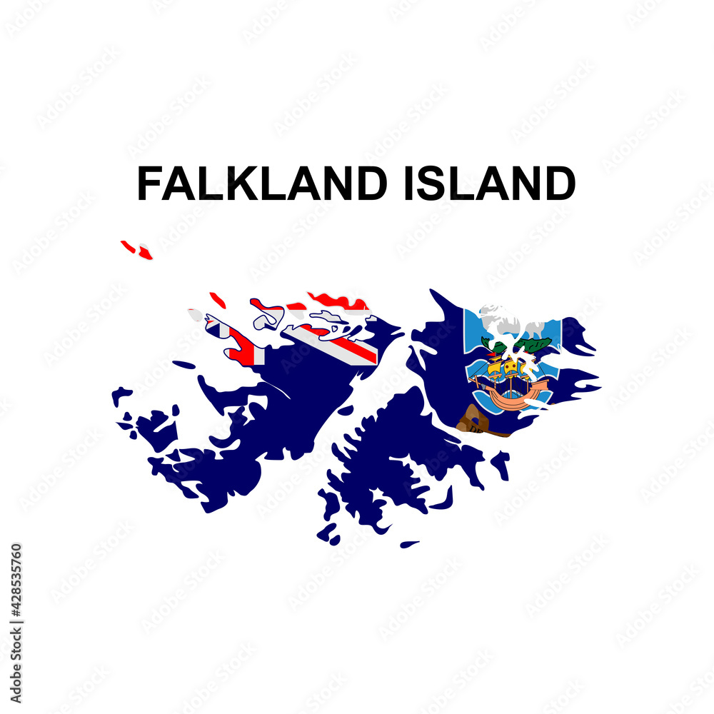 Obraz premium maps of Falkland island icon vector sign symbol