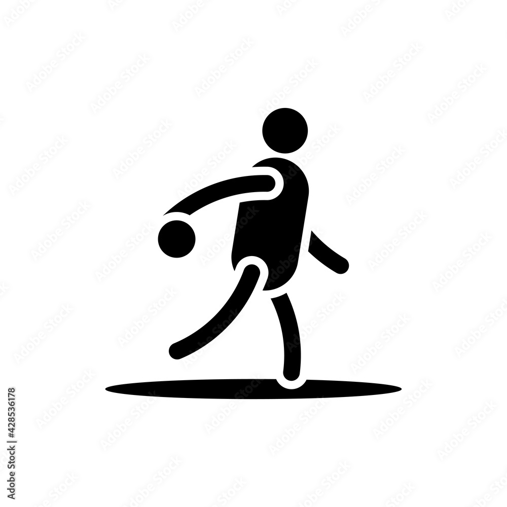 Bowling icon. Silhouette bowling logo vector concept