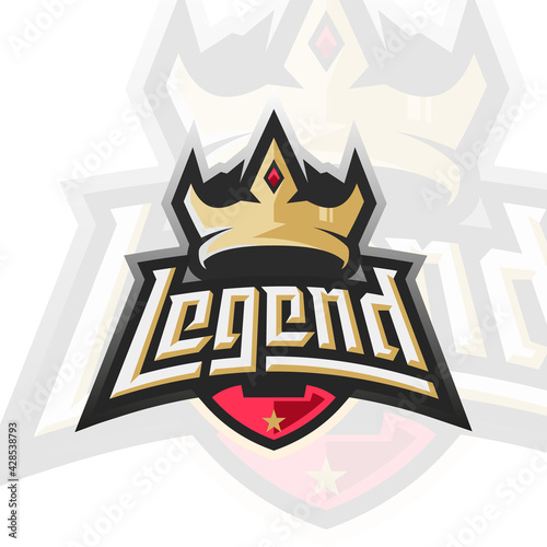 Golden Crown Sport logo template compotition team