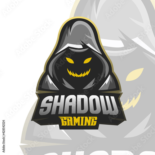 Shadow ghost Logo Mascot Vector Illustration Template for team
