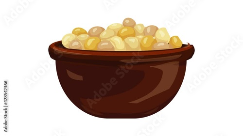 Soybean bowl icon animation