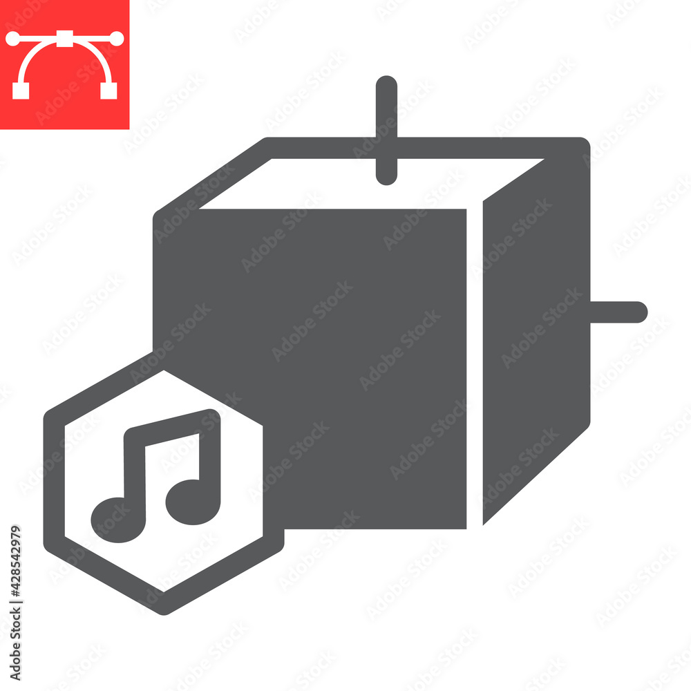 Music NFT glyph icon, unique token and nft blockchain, non fungible token vector icon, vector graphics, editable stroke solid sign, eps 10. Music NFT glyph icon, unique token and nft blockchain, non fungible token vector icon, vector graphics, editable stroke solid sign, eps 10.