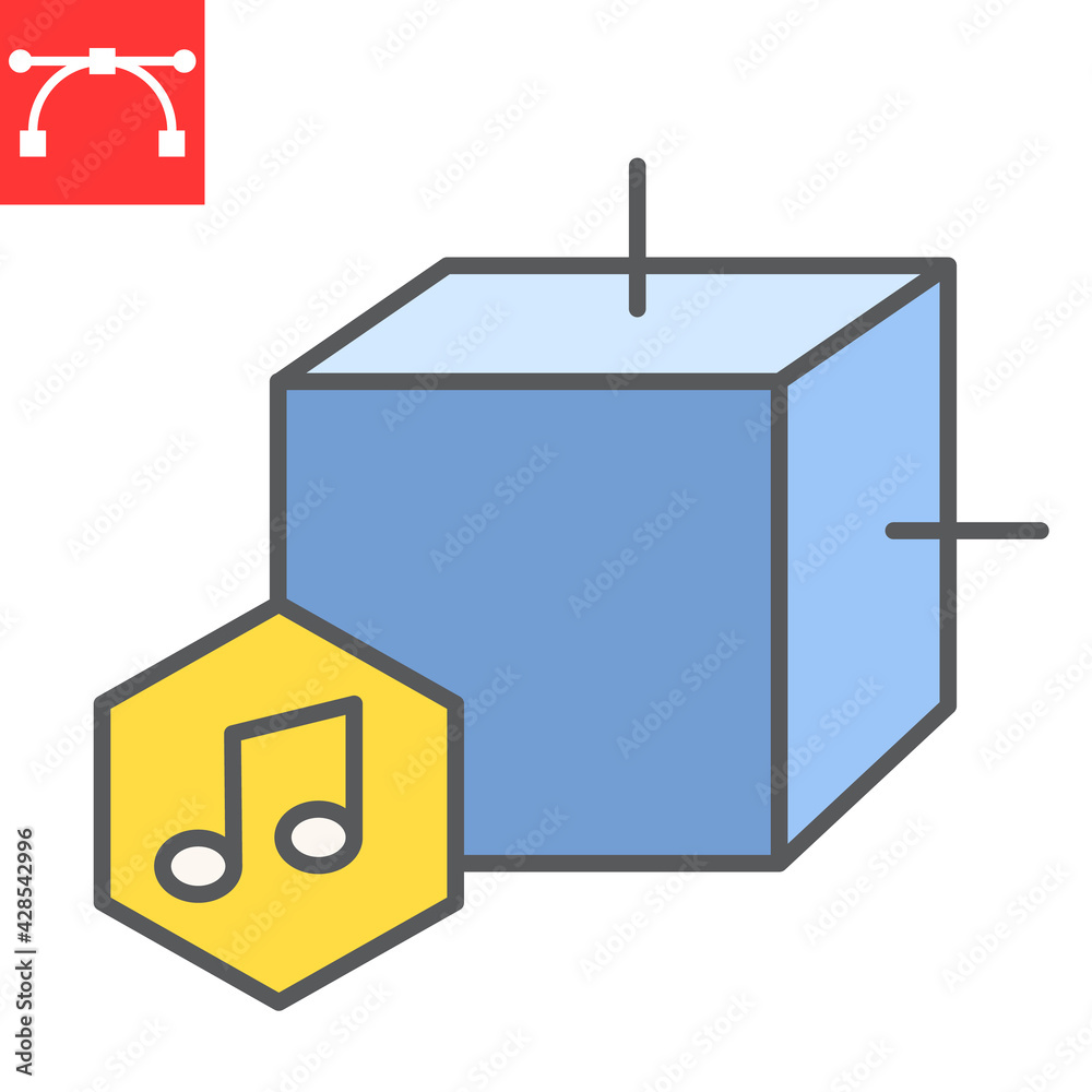 Music NFT color line icon, unique token and nft blockchain, non fungible token vector icon, vector graphics, editable stroke filled outline sign, eps 10. Music NFT color line icon, unique token and nft blockchain, non fungible token vector icon, vector graphics, editable stroke filled outline sign, eps 10.