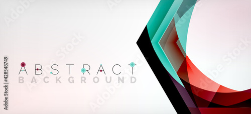 Vector color hexagons geometric abstract background