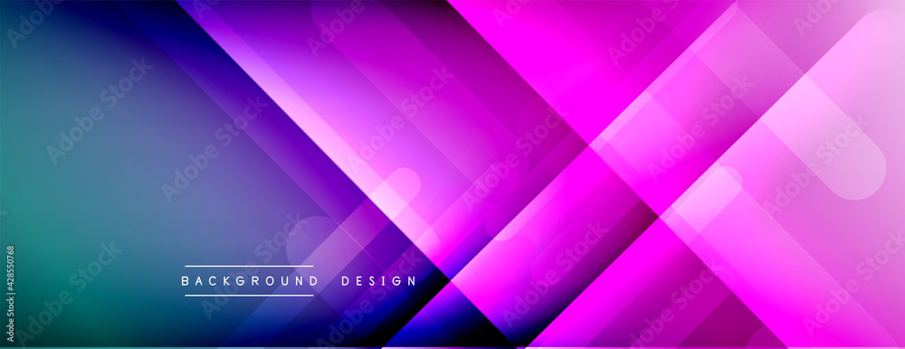 Dynamic lines abstract background. 3D shadow effects and fluid gradients. Modern overlapping forms