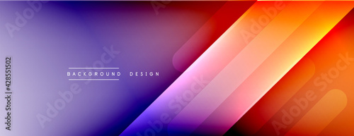 Dynamic lines abstract background. 3D shadow effects and fluid gradients. Modern overlapping forms