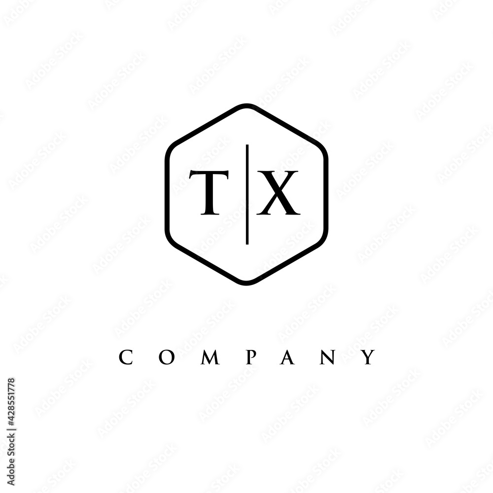 initial TX logo design vector initial TX logo design vector