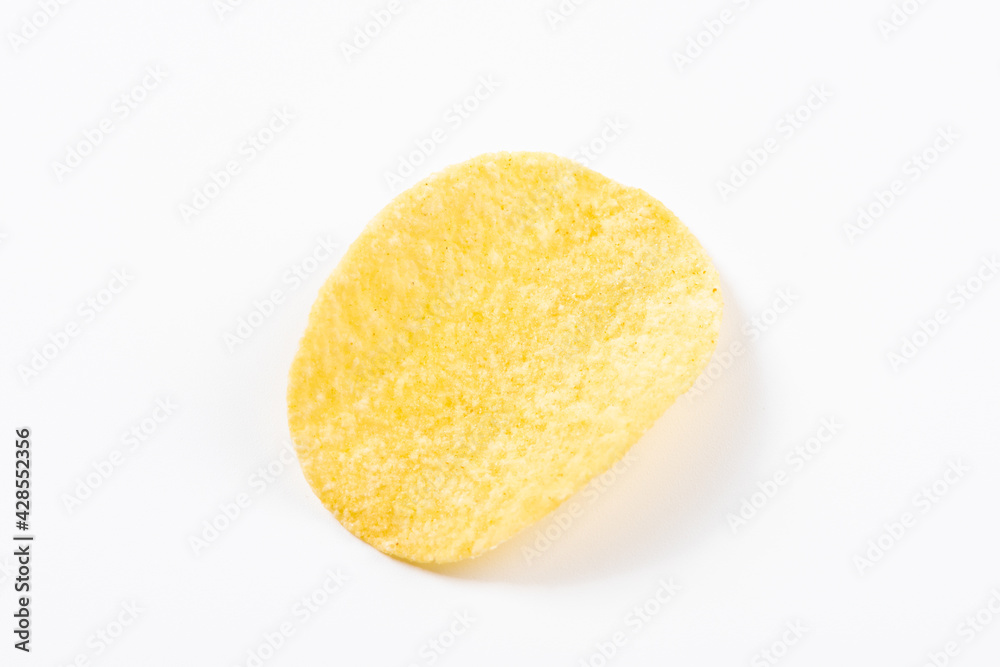 a potato chips isolated on white background with clipping path