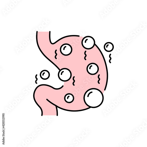 Flatulence olor line icon. Pictogram for web page, mobile app, promo.
