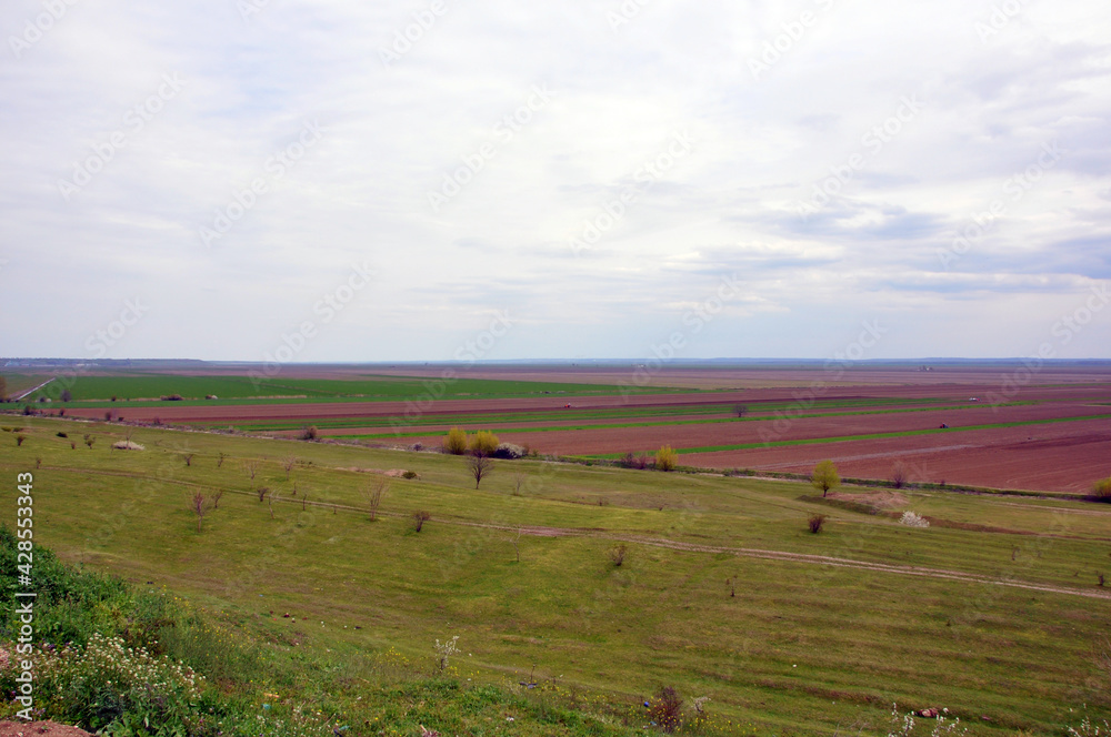 landscape with fields and hills