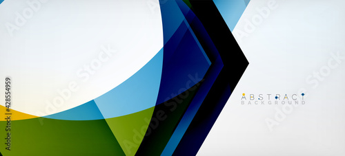 Transparent hexagons geometric shapes abstract background