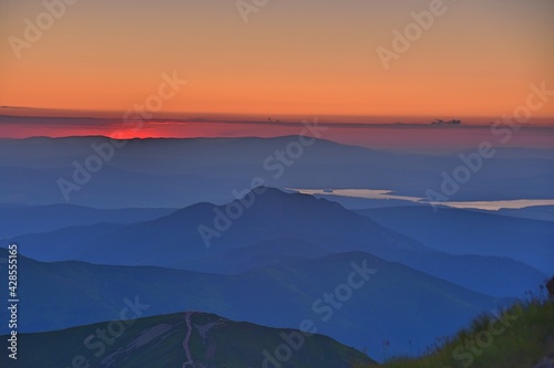 sunrise and sunset of the Western Tatras  Poland mountains  TPN  Malopolska 