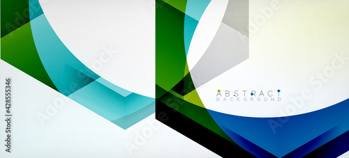 Vector color hexagons geometric abstract background