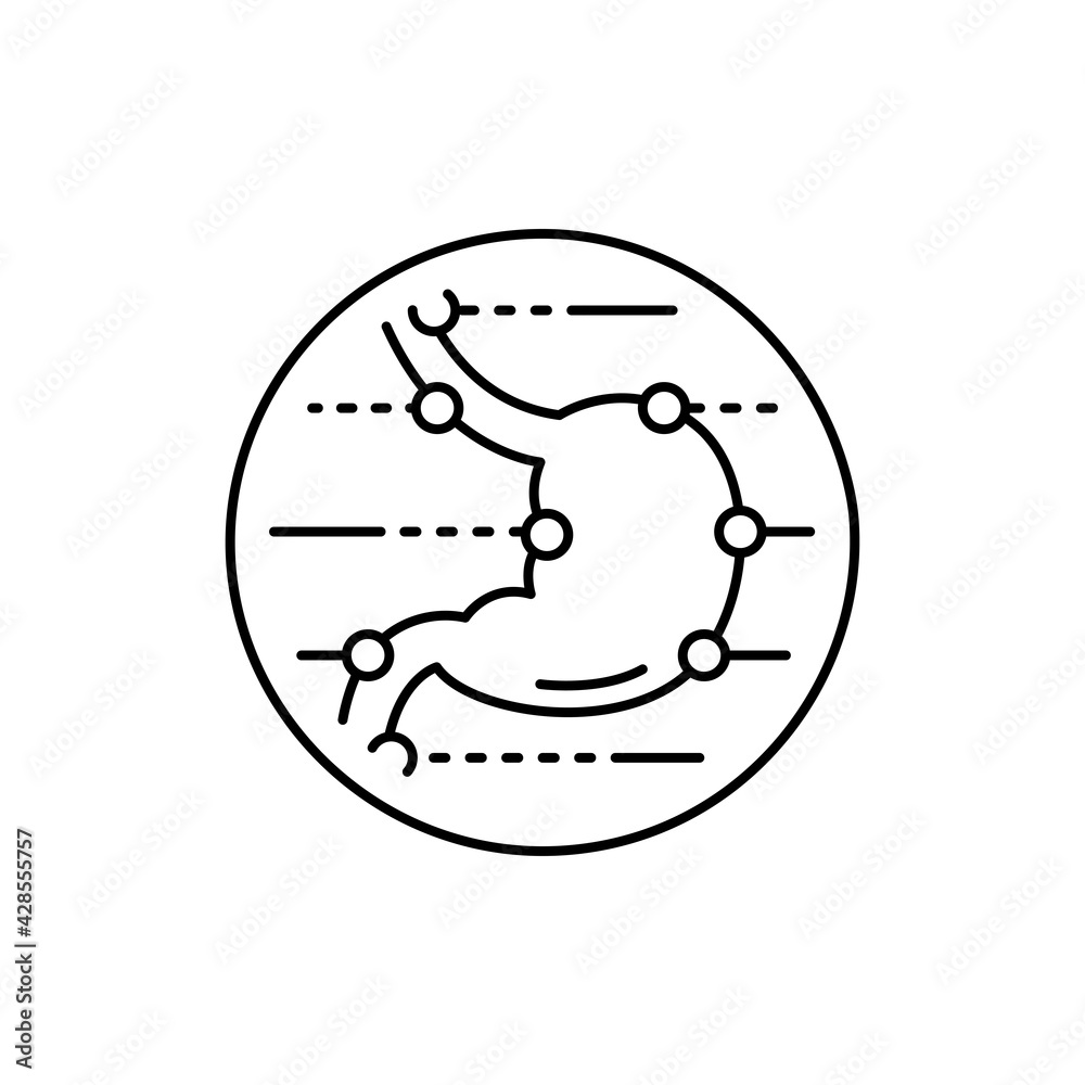 Obraz premium Gastroenterology color line icon. Pictogram for web page, mobile app