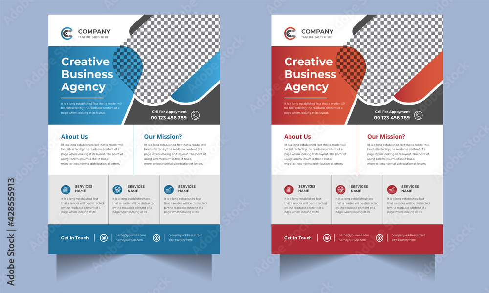 Corporate business flyer design template with modern concept Premium Vector Corporate business flyer design template with modern concept Premium Vector