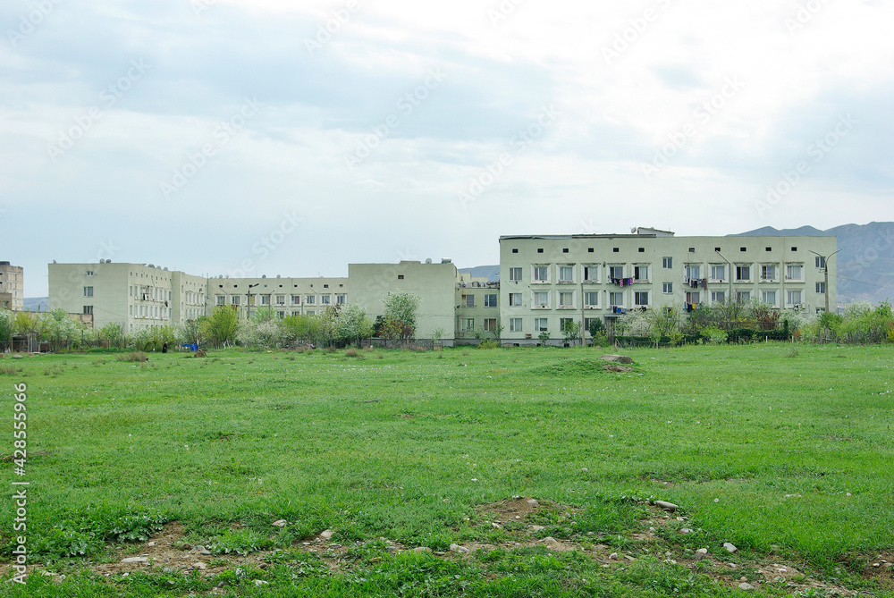 School building in a poor district in Rustavi. School building in a poor district in Rustavi.