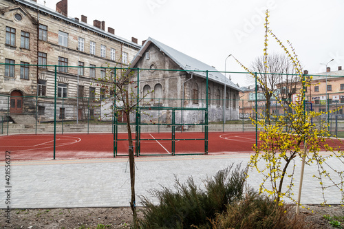 Futsal, football, soccer. Sports flooring