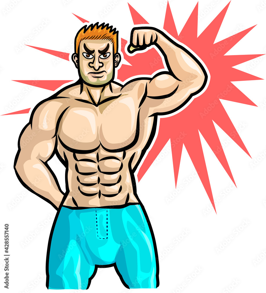 strong man with power body strong man with power body
