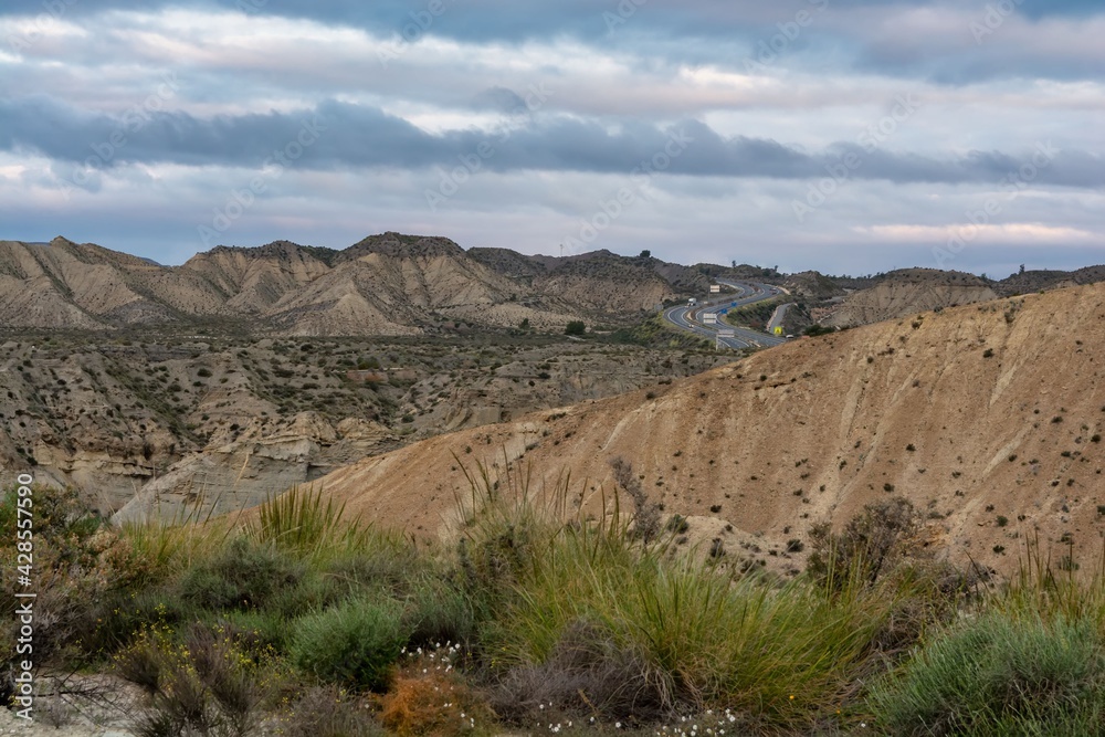 Road, S-Shape in the desert