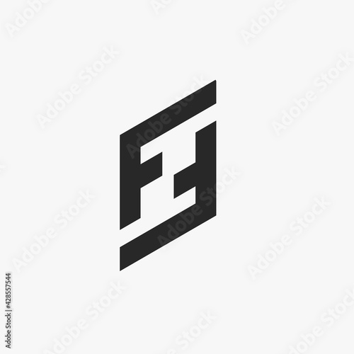 FF letter logo design template for company, minimalist and elegant logotype.