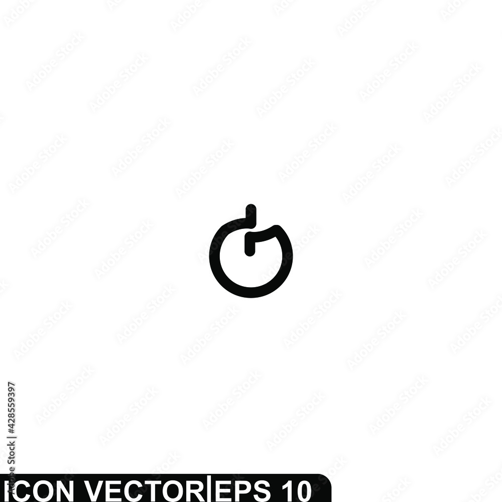 Simple Icon Power Vector Illustration Design. Outline Style, Black Solid Color. Simple Icon Power Vector Illustration Design. Outline Style, Black Solid Color.