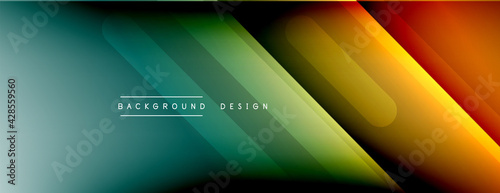 Dynamic lines abstract background. 3D shadow effects and fluid gradients. Modern overlapping forms