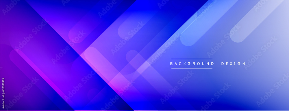 Dynamic lines abstract background. 3D shadow effects and fluid gradients. Modern overlapping forms