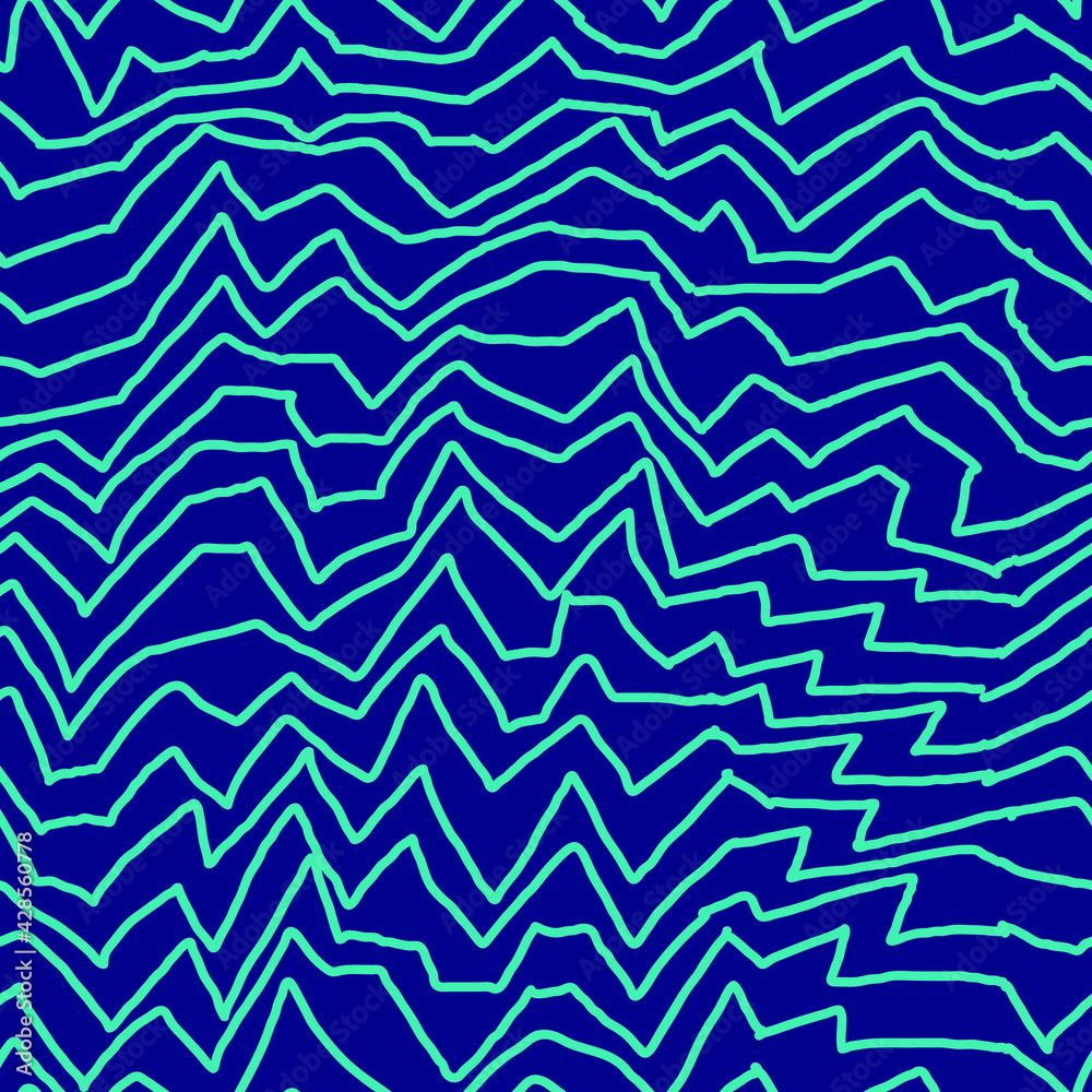 Hand-drawn seamless vector in the form of broken lines