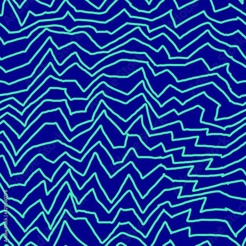 Hand-drawn seamless vector in the form of broken lines