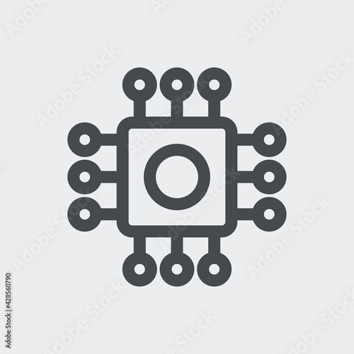 Car chip icon isolated on background. Chip symbol modern, simple, vector, icon for website design, mobile app, ui. Vector Illustration
