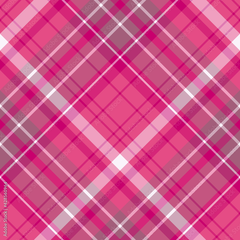 Seamless pattern in creative pink and white colors for plaid, fabric, textile, clothes, tablecloth and other things. Vector image. 2 Seamless pattern in creative pink and white colors for plaid, fabric, textile, clothes, tablecloth and other things. Vector image. 2