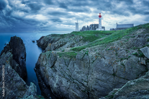 The Saint Mathieu lighthouse  Brittany  France