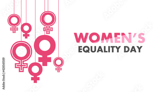 Gender signs for womens equality day, vector art illustration.