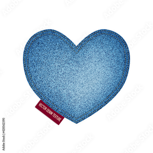 Denim patch isolated vector icon