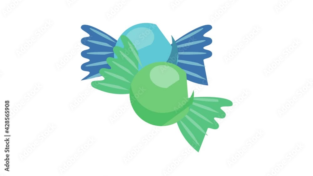 Mint candies icon animation