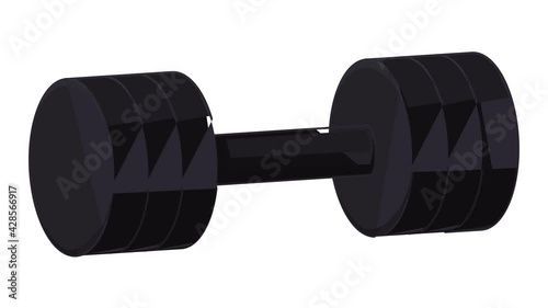 Gym dumbbell icon animation photo