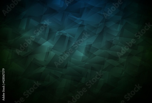 Dark Green vector polygonal template.